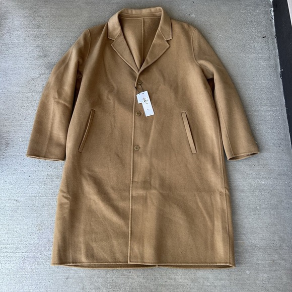 Calvin Klein Jackets & Blazers - nwt calvin klein women's long pea coat wool blend camel tan size xxl